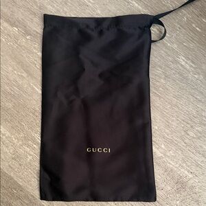 Gucci Black and Gold Logo Dust Bag